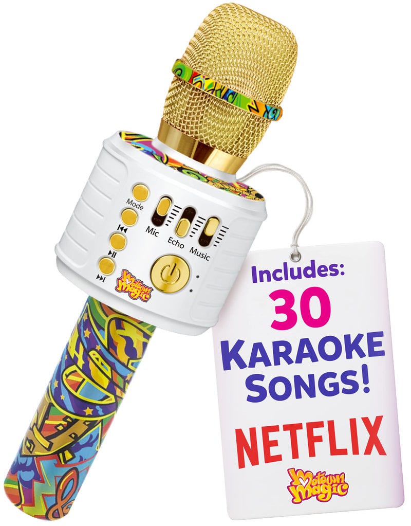 Move2Play, Kids Karaoke Microphone | Includes Bluetooth & Pre-Loaded Songs | Birthday Girls Present for All Ages, 2, 3, 4, 5+ Year Old Girls, Boys & Toddlers (Graffiti) - Image 1